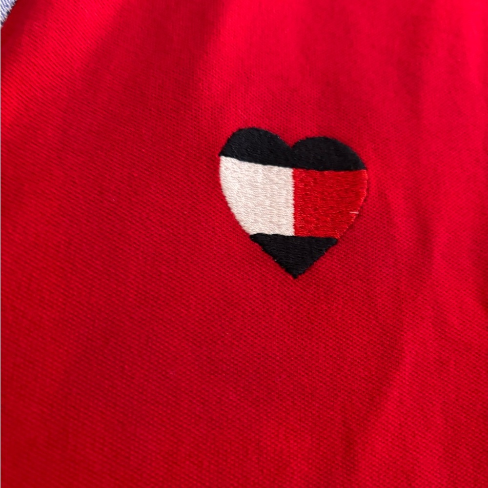 Tommy Hilfiger Red Polo Dress with heart Logo - Picture 2 of 2